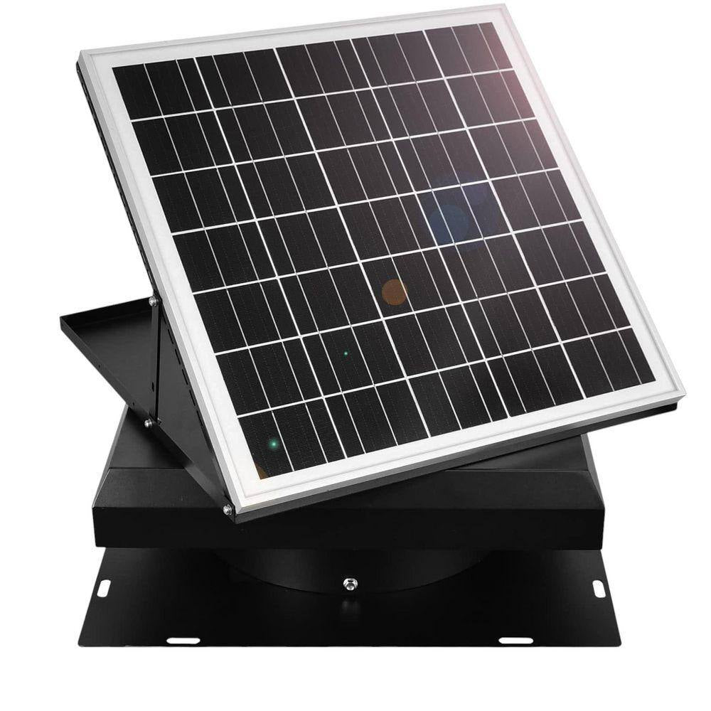 32 Watt Solar Attic Fan with 2500 CFM, Aluminum Shell, Brushless Motor, Hail and Weather Resistance Electric Powered