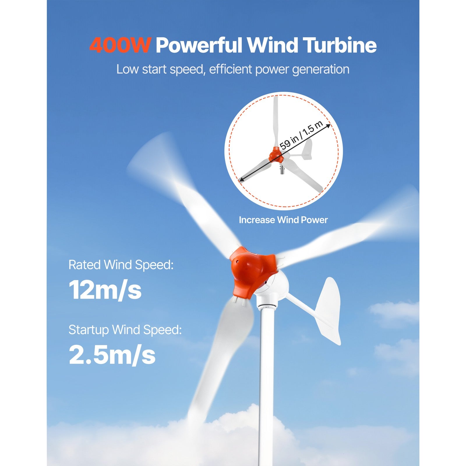 Uimoso 24V 1000W Renewable Energy Kit with Solar Panels and Wind Turbine