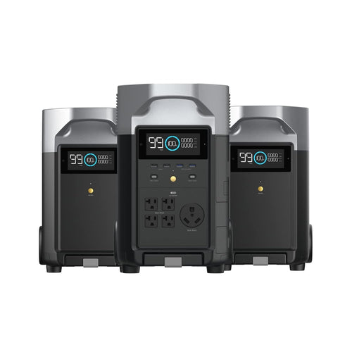 EF ECOFLOW 10.8Kwh Portable Power Station: DELTA Pro with 2 Extra Battery, 120V Lifepo4 Battery Backup with Expandable Capacity, Solar Generator for Home Use, Power Outage, Camping, RV, Emergencies