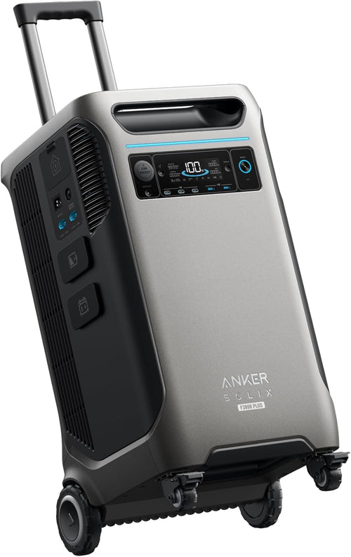 Anker SOLIX F3800 plus Portable Power Station (2025 NEW), 3,840Wh, 3,200W Solar Input, Generators for Home Use, Expandable to 53Kwh, Works with Generator, for Power Outages, Rvs, and Emergencies
