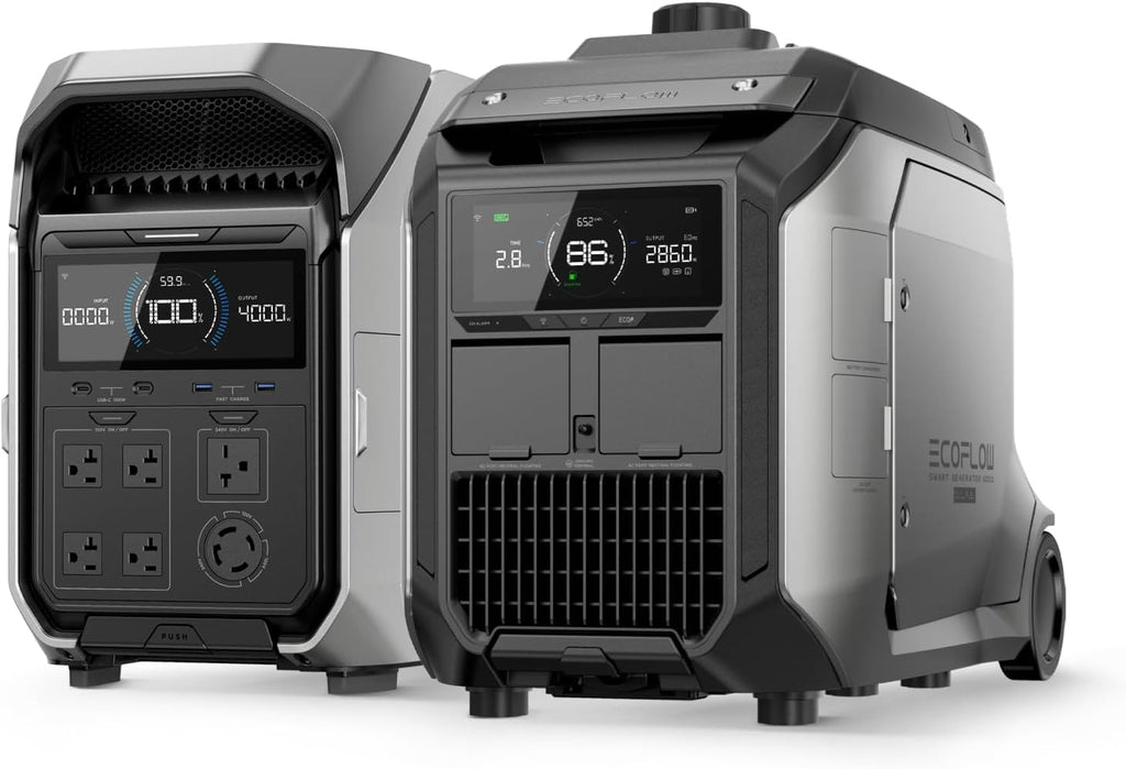EF ECOFLOW 4096Wh Delta Pro 3 Power Station with 3200W Dual Fuel Generator GE305, Portable Backup Generator for Whole Home Use, Emergency, Rvs