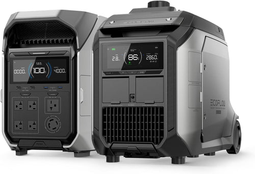 EF ECOFLOW 4096Wh Delta Pro 3 Power Station with 3200W Dual Fuel Generator GE305, Portable Backup Generator for Whole Home Use, Emergency, Rvs